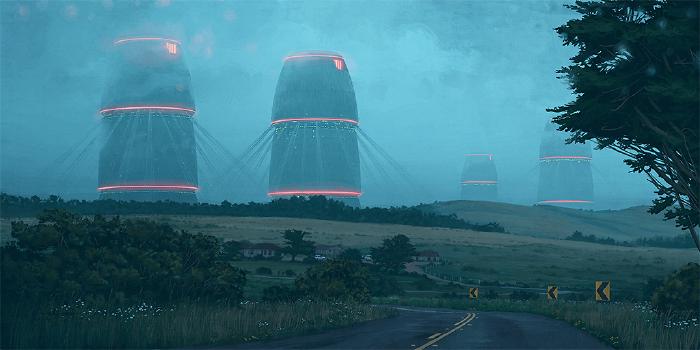 **By Local Servers 2** by Simon Stålenhag